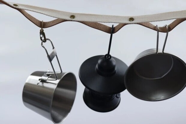 ダイソー　ハンギングチェーン（レザー風、収納ポーチ付）　使用方法