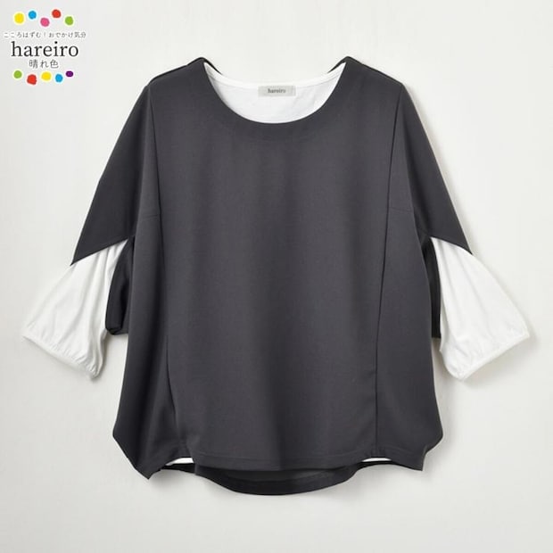 しまむらのポンチョ＆Tシャツ（hareiro）