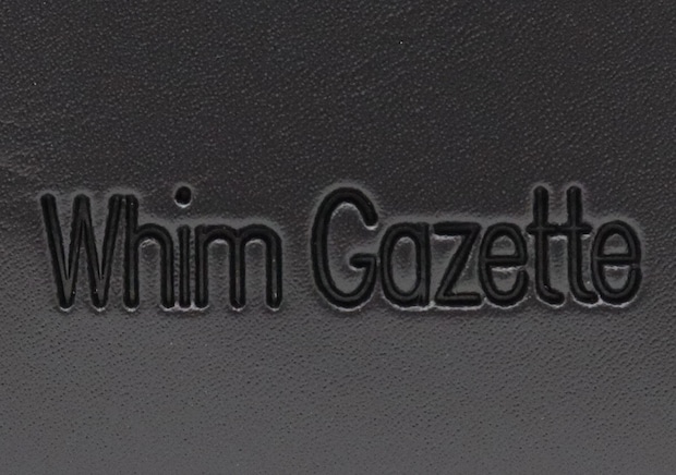 ウィム ガゼットシンセティックレザーハンドバッグ型押しロゴ