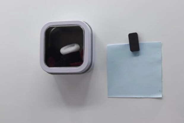 ダイソー　くっつく缶ケース（四角、マグネット付）　使用例