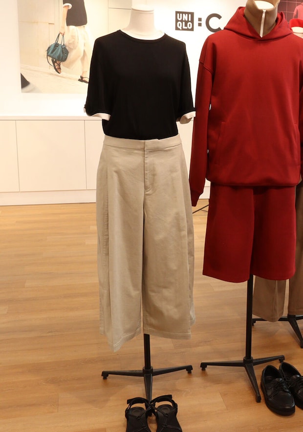 ユニクロ：シー　ボクシーＴ　レイヤードコーデ