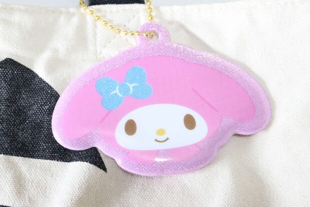 反射キーホルダー　マイメロ　使用例