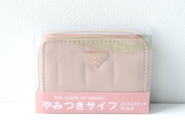 THE SCAPE OF GREEN やみつきサイフ ボックスステッチ PINK