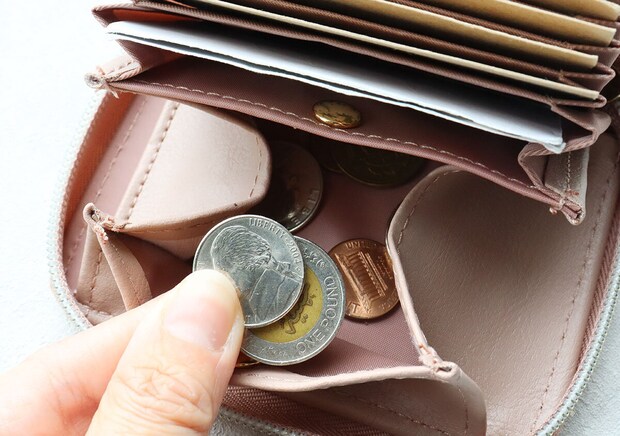 やみつきサイフ ボックスステッチ PINK小銭入れ