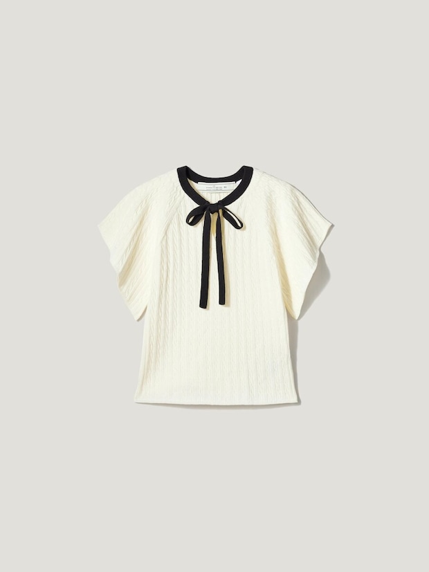 GUのケーブルニットリボンプルオーバーby rokh