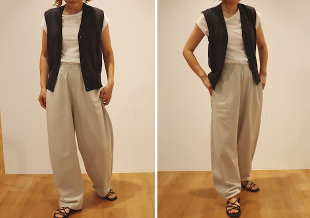 ユニクロ　新作　パンツ　スウェット　コーデ