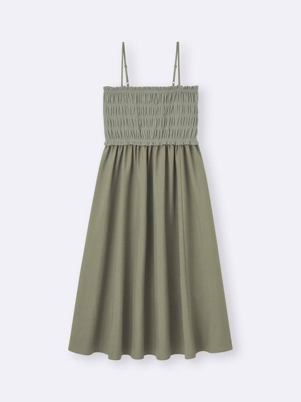 2026gu春大人女性おすすめ布帛コンビネーションワンピース