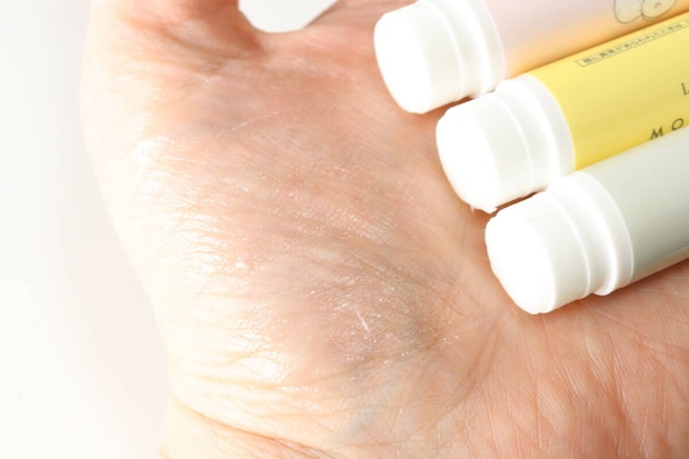 ダイソーのLJ モイスチャー リップクリームの使用例