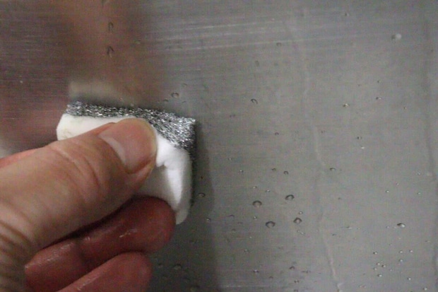 ダイソー　シンクお掃除シート＋メラミン（落ち落ちV）　使用例