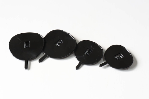 ダイソーのぬい用 うちわ ブラックのパーツ