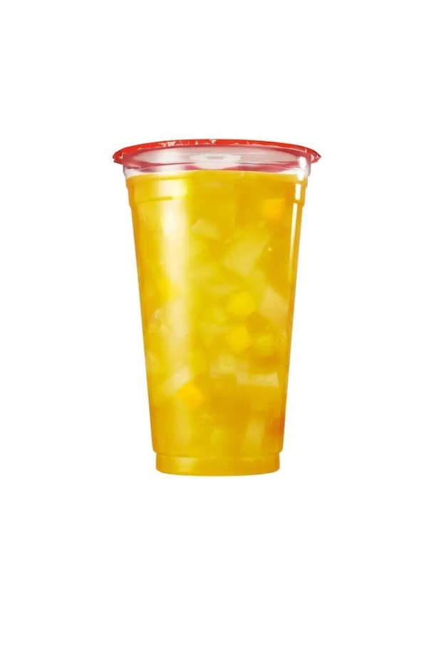 ミスタードーナツのぷにゅんフングイフルーツティ パイン＆マンゴー＆パッションフルーツのビジュアル