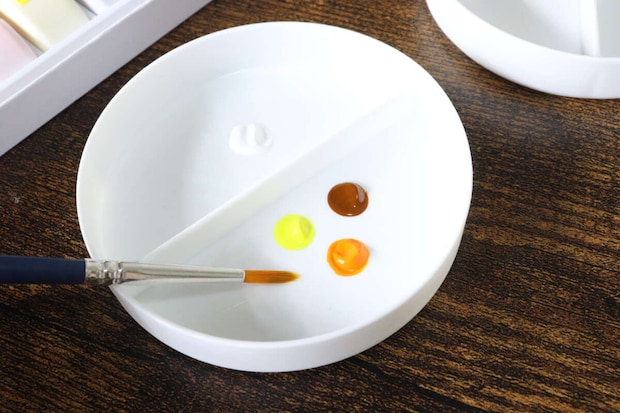 絵の具用溶き皿（5個）　仕切り