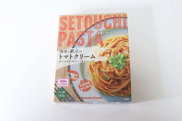 ダイソーの瀬戸内パスタ海老と帆立のトマトクリームのパッケージ