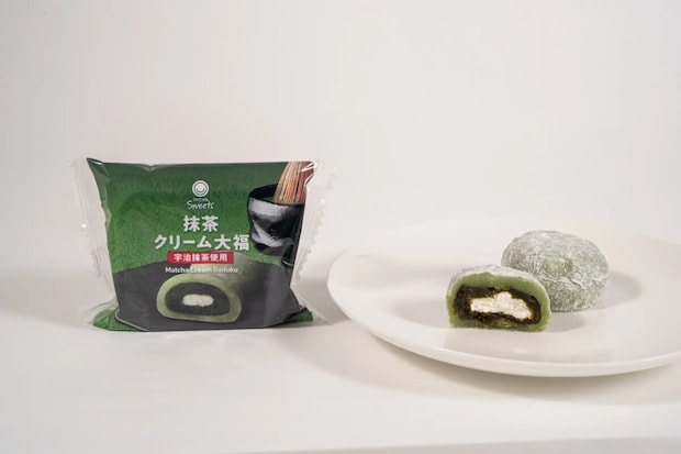 ファミリーマートの抹茶クリーム大福のビジュアル