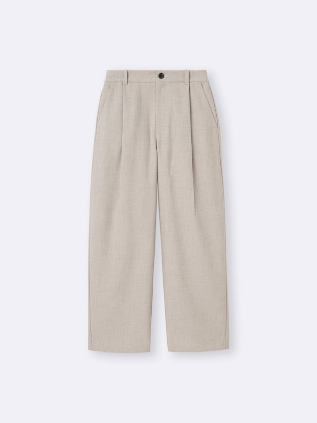 2026gu春大人女性おすすめセットアップワイドテーパードアンクルパンツ