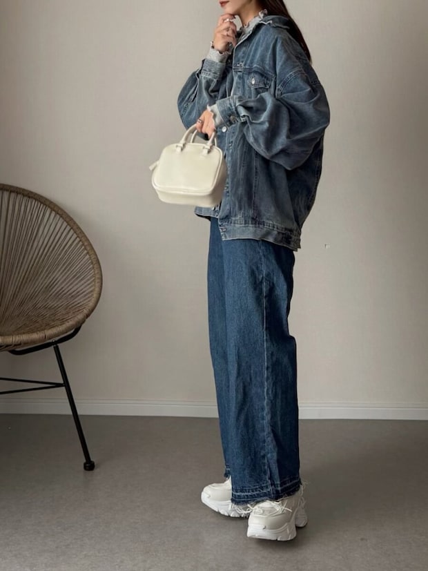 2026春大人女性おすすめデニムジャケットセットアップコーデ