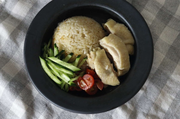 海南チキンライスの素　ダイソー　完成