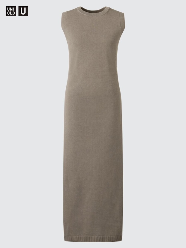 2026春ユニクロ大人女性おすすめ3Dコットンニットワンピース