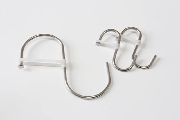 シリコーンストッパー付き　ステンレスS字フック　大　小
