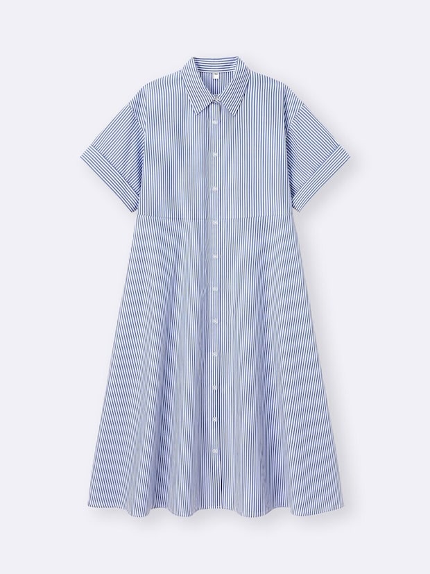 GUのフレアシャツワンピース