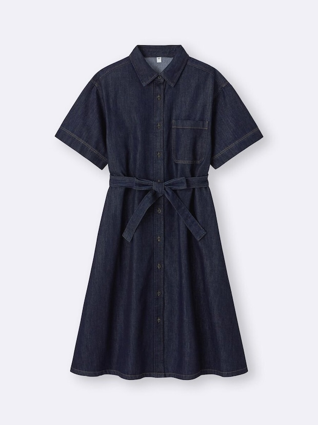 GUのライトデニムシャツワンピース