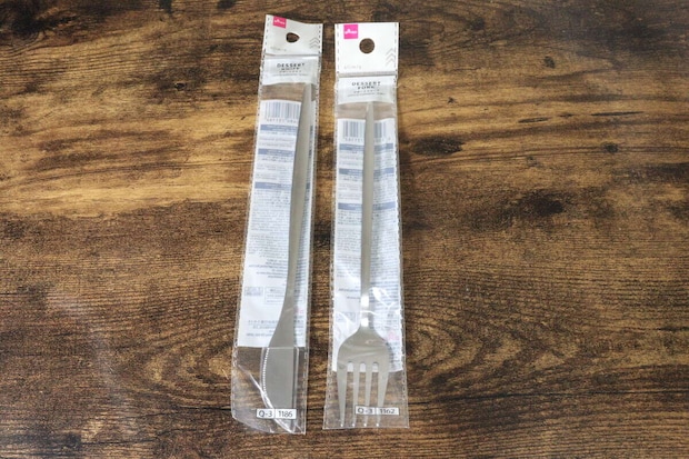 デザートナイフ（slimly）　デザートフォーク（slimly）　パッケージ