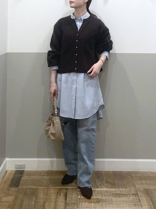 シャツワンピースのコーデ4