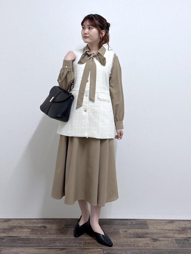 シャツワンピースのコーデ3