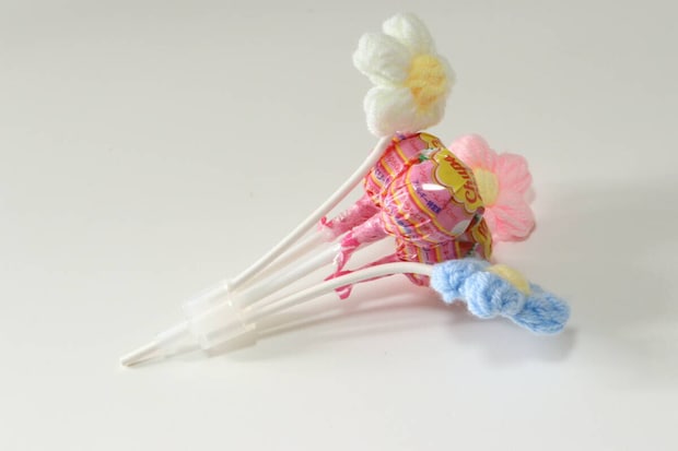 セリア　MA-2125 ロリポップ ブーケホルダー4P　使い方