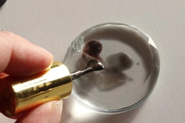 ダイソー　ガラスパレット　混色