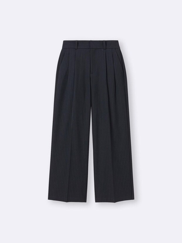 2026gu春大人女性おすすめタックワイドパンツ