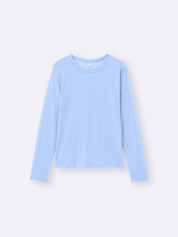 2026gu春大人女性おすすめソフトシアークルーネックT