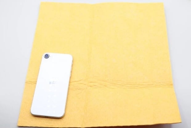 ダイソーの吸水フェルトふきんのサイズ比較