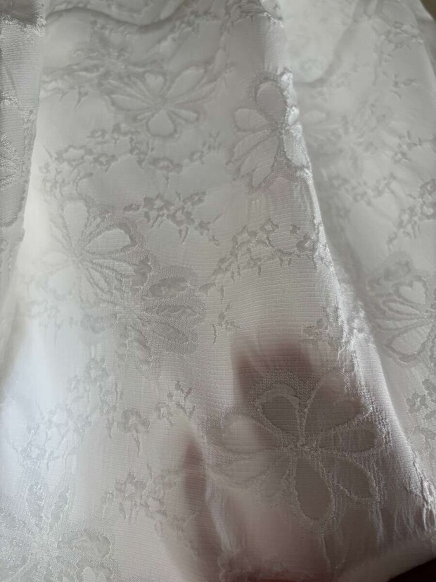 GU　バルーンスリーブチュニック by rokh　ジャガード生地アップ　透け感