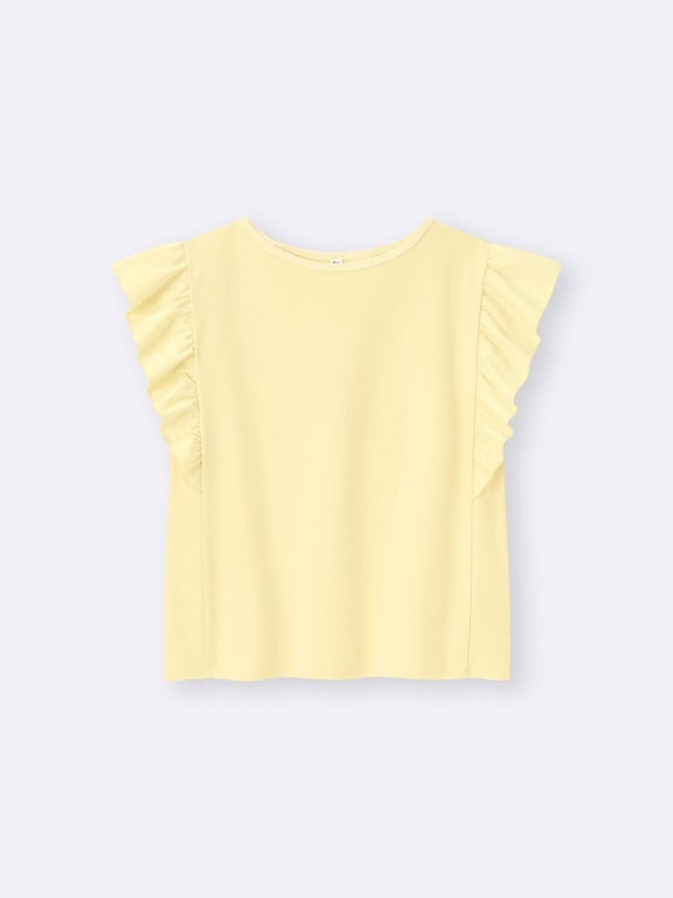 GUのドライフリルスリーブT