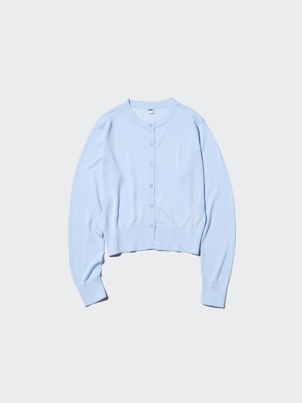 2026春夏ユニクロ大人女性おすすめシアークルーネックショートカーディガン