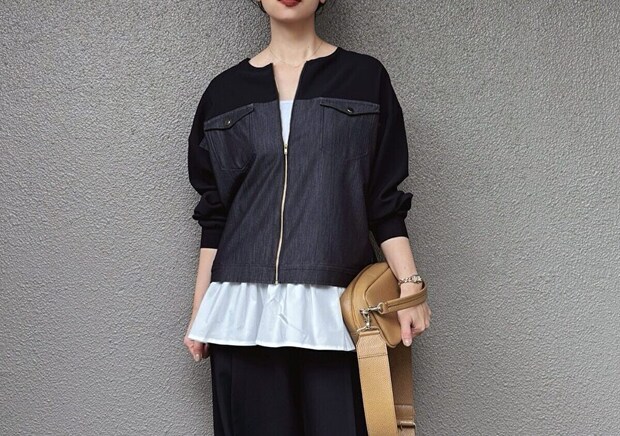 黒ワイドパンツはこうすればもっと可愛く着こなせる♡今っぽく着やせが叶う!春コーデ5選