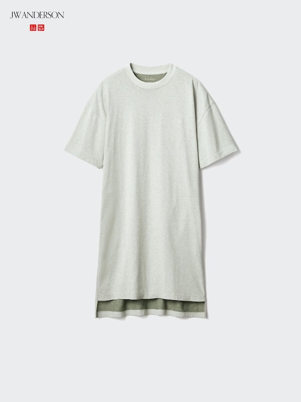 オーバーサイズバイカラーTワンピース 2026春夏ユニクロ大人女性コラボオーバーサイズバイカラーTワンピース