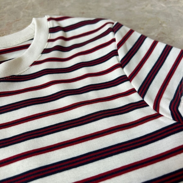 ユニクロミニTの袖と肩まわり ユニクロミニTの袖と肩まわりを横から見たシルエット