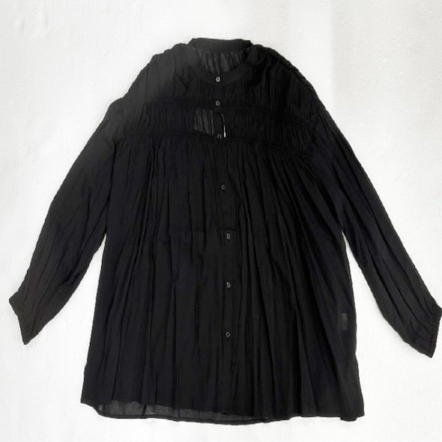 しまむらのシャーリングブラウス（ao）