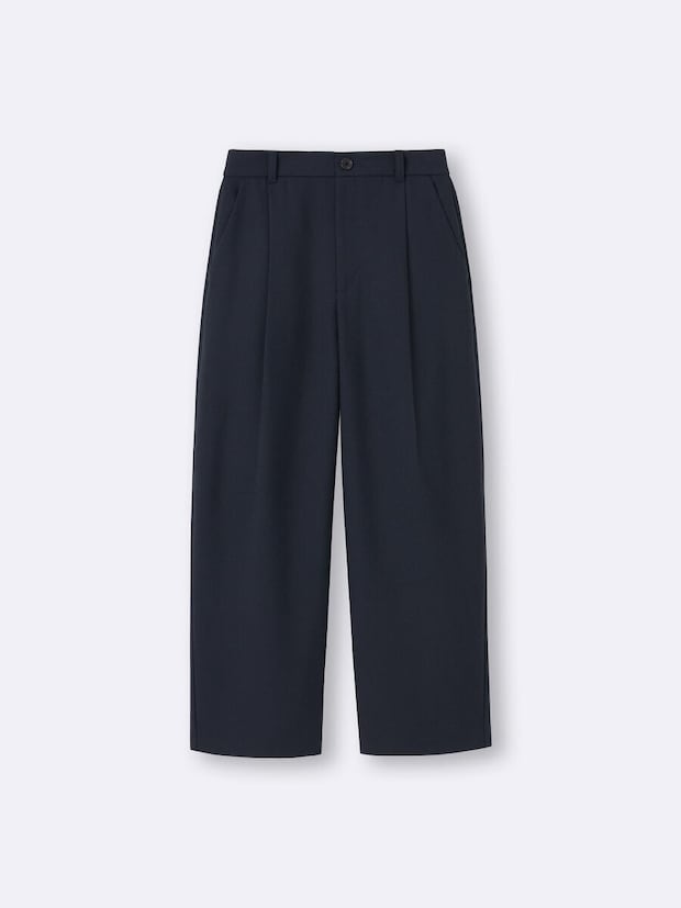 2026gu春大人女性おすすめワイドテーパードアンクルパンツ