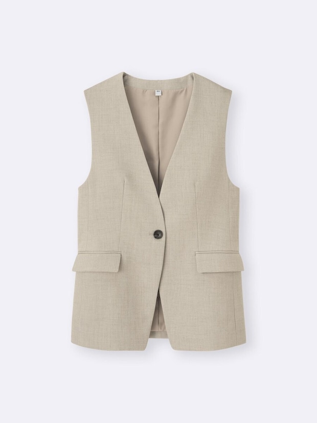 GUのノーカラーベスト