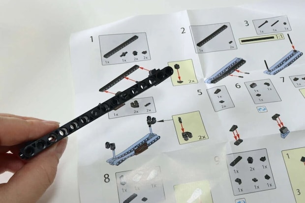 ダイソーブロック（銃、C）の組立図とパーツ