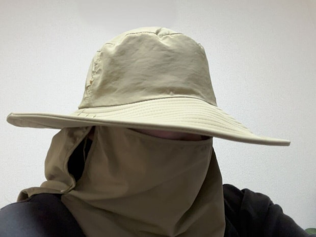 ネックカバーハット 着用 ネックカバーハット 着用