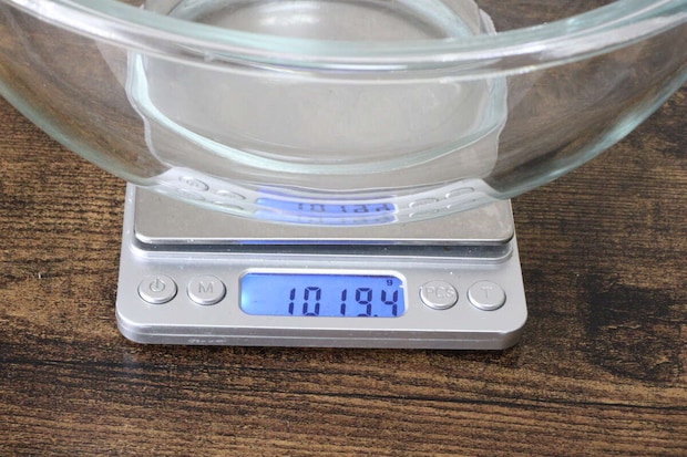 無印良品 耐熱ガラスボール M ダイソーの耐熱ガラスボウルの重量
