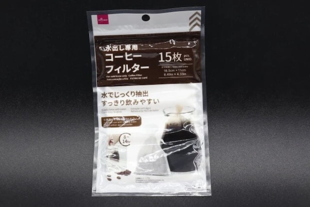 ダイソー コーヒーフィルター(11cm×16.5cm、15枚) パッケージ ダイソー コーヒーフィルター(11cm×16.5cm、15枚) パッケージ