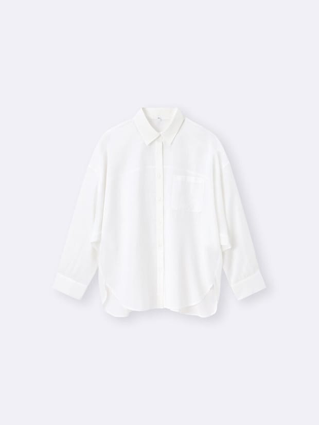 GU シアードルマンスリーブシャツQ GUのシアードルマンスリーブシャツQ