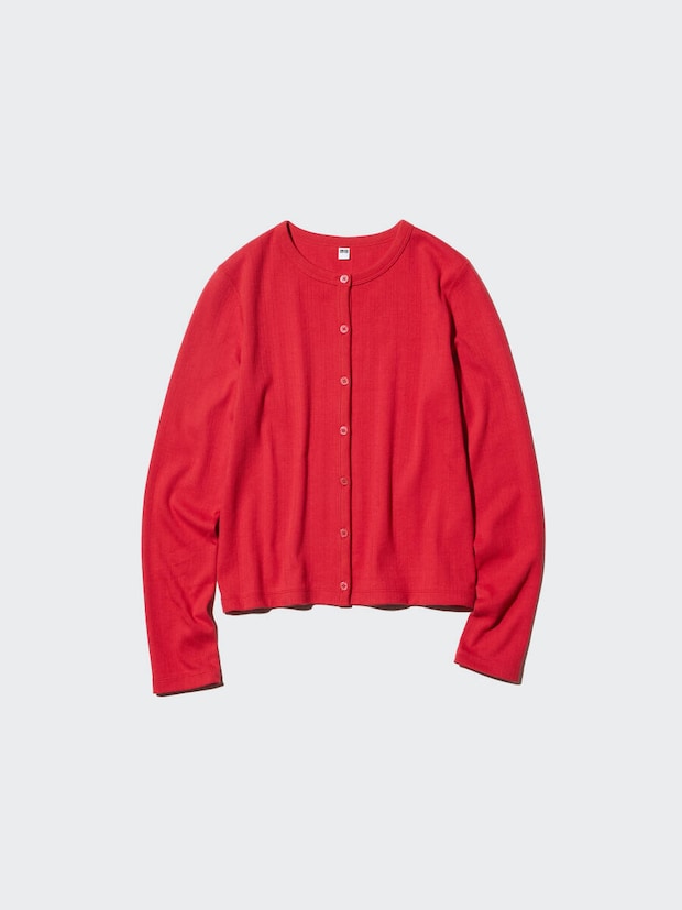 ポインテールカーディガン 2026春ユニクロ大人女性おすすめポインテールカーディガン