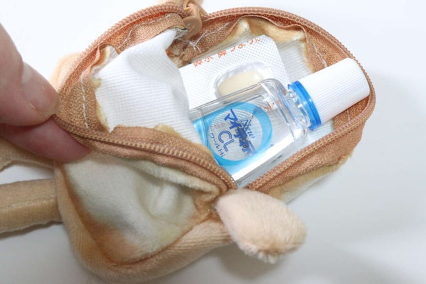 セリアのコインポーチ 食パンに小物を入れる