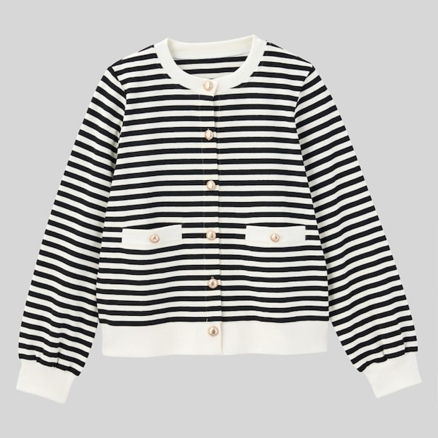 しまむらのボーダーカットソーカーディガン（MUMU）